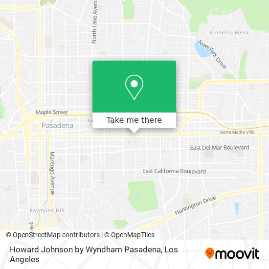 Howard Johnson by Wyndham Pasadena map