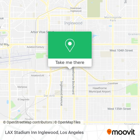 Mapa de LAX Stadium Inn Inglewood