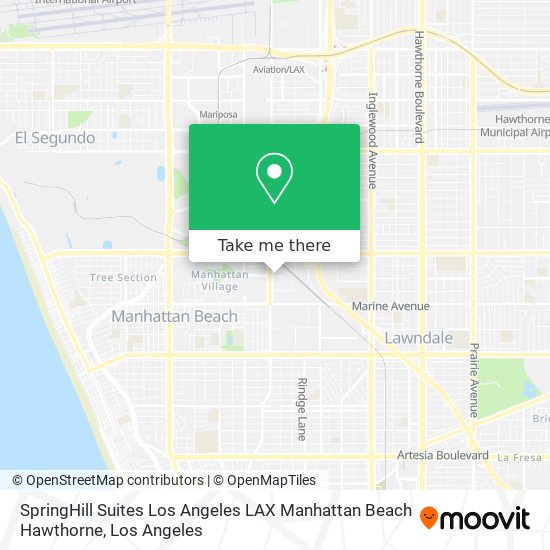 Mapa de SpringHill Suites Los Angeles LAX Manhattan Beach Hawthorne