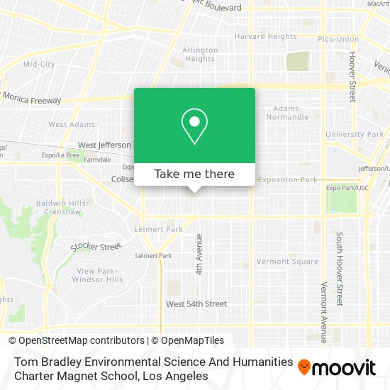 Mapa de Tom Bradley Environmental Science And Humanities Charter Magnet School