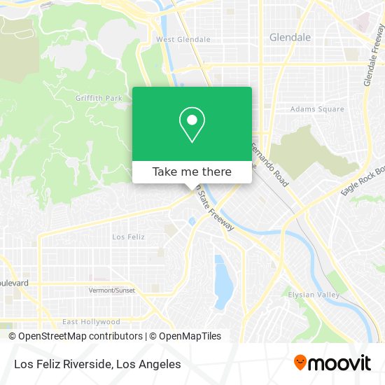 Los Feliz Riverside map