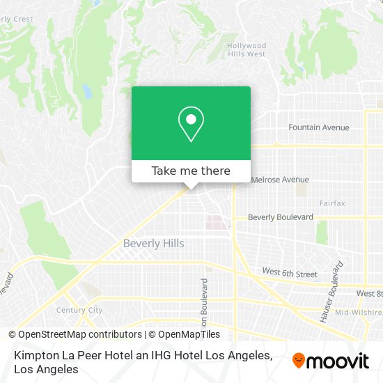 Kimpton La Peer Hotel an IHG Hotel Los Angeles map