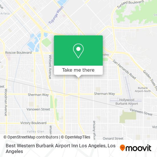 Best Western Burbank Airport Inn Los Angeles map