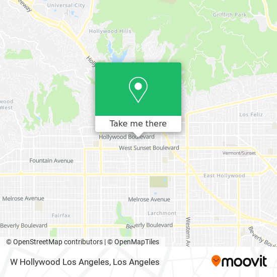 W Hollywood Los Angeles map