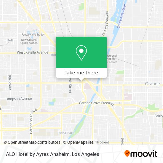 Mapa de ALO Hotel by Ayres Anaheim