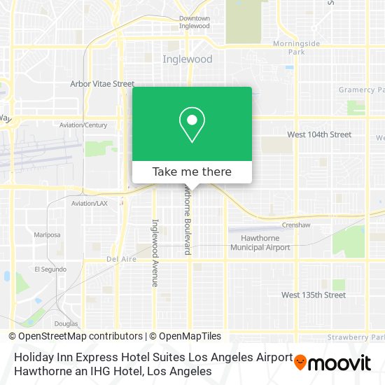 Mapa de Holiday Inn Express Hotel Suites Los Angeles Airport Hawthorne an IHG Hotel