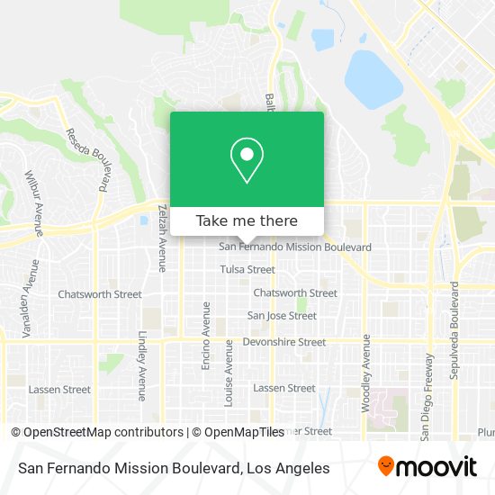 Mapa de San Fernando Mission Boulevard