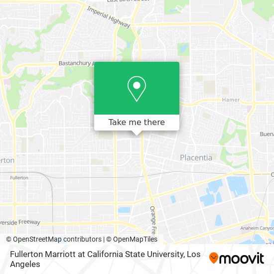 Fullerton Marriott at California State University map