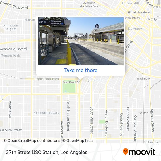Mapa de 37th Street USC Station