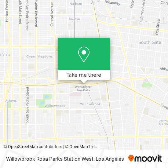 Mapa de Willowbrook Rosa Parks Station West