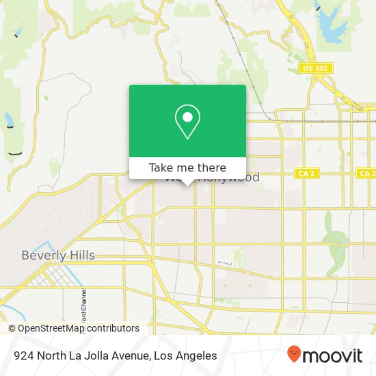 Mapa de 924 North La Jolla Avenue