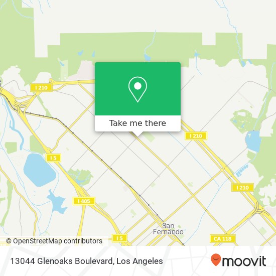 13044 Glenoaks Boulevard map