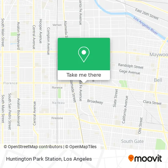 Huntington Park Station map