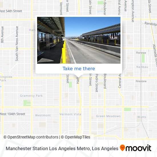Manchester Station Los Angeles Metro map