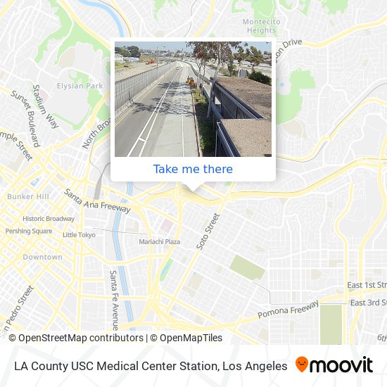 LA County USC Medical Center Station map