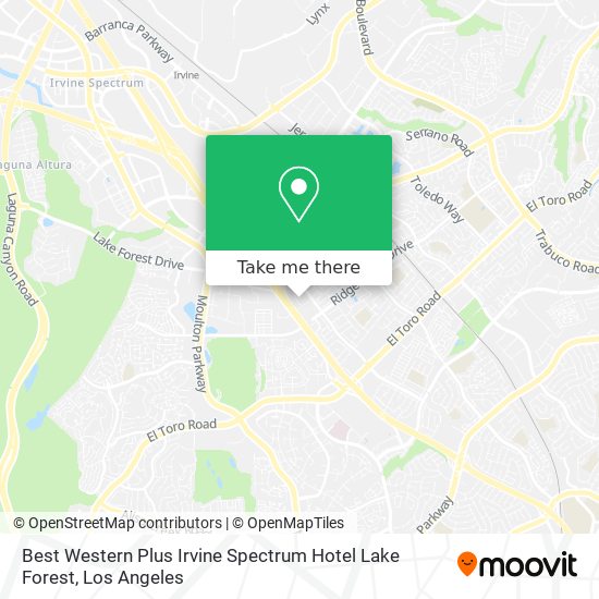 Best Western Plus Irvine Spectrum Hotel Lake Forest map