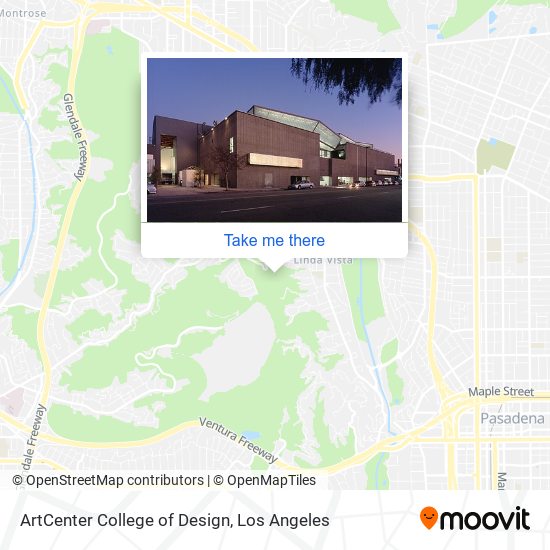 ArtCenter College of Design map