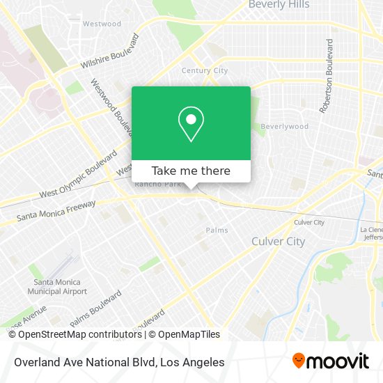 Mapa de Overland Ave National Blvd