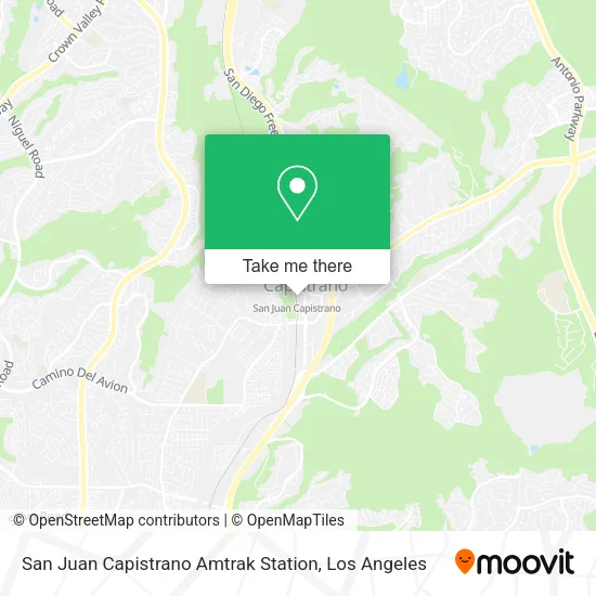 San Juan Capistrano Amtrak Station map