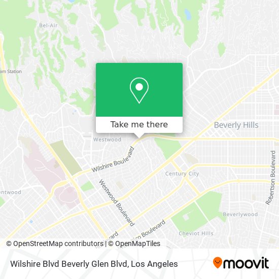 Wilshire Blvd Beverly Glen Blvd map