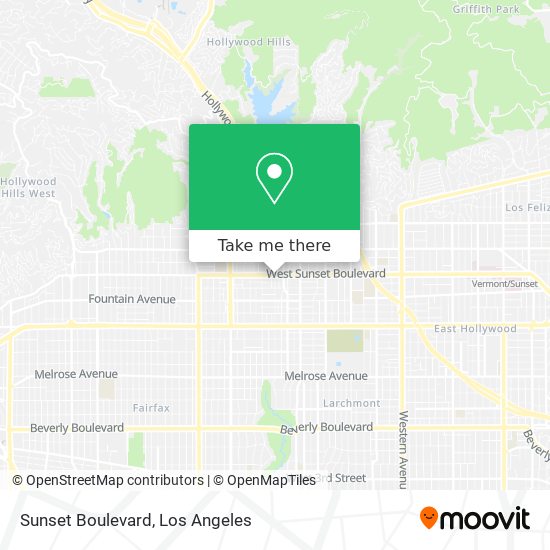 Sunset Boulevard map