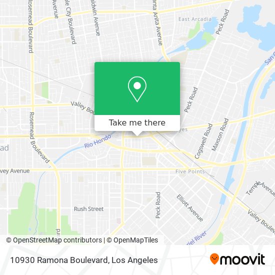 Mapa de 10930 Ramona Boulevard