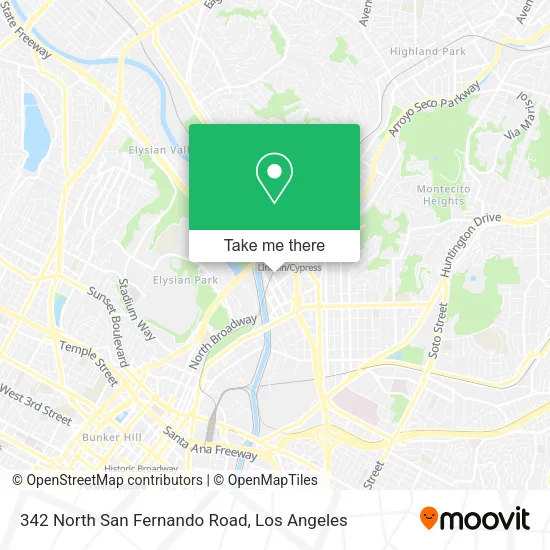 342 North San Fernando Road map