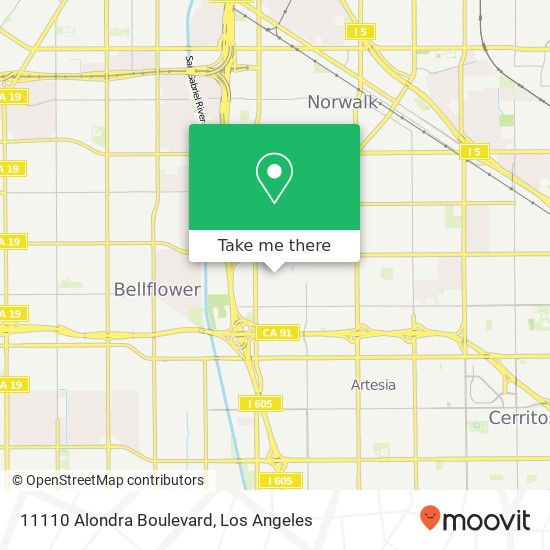 11110 Alondra Boulevard map