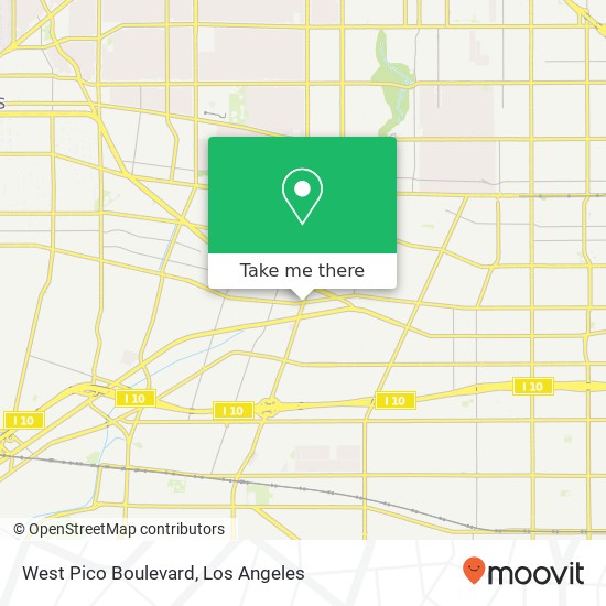 Mapa de West Pico Boulevard