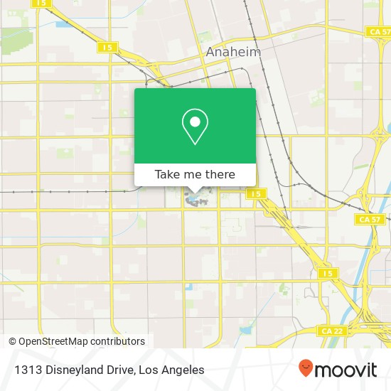 Mapa de 1313 Disneyland Drive
