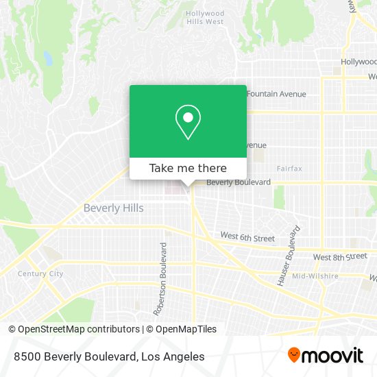 Mapa de 8500 Beverly Boulevard