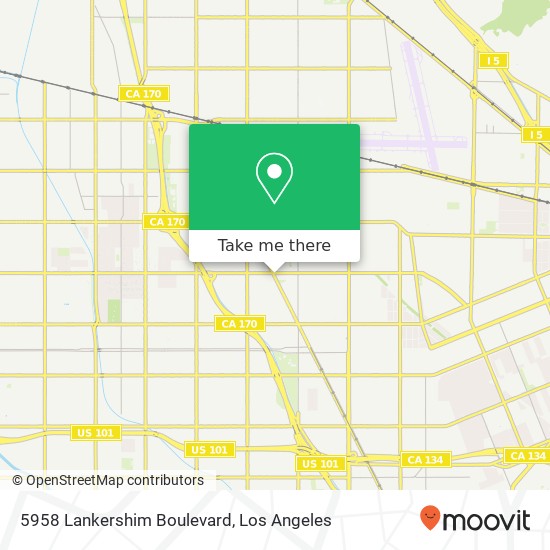 5958 Lankershim Boulevard map