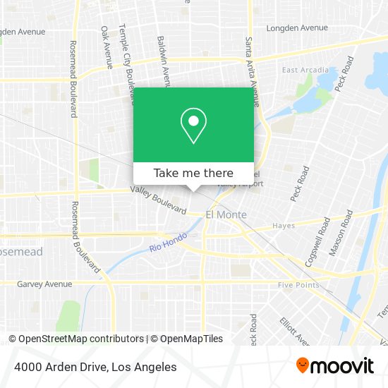 Mapa de 4000 Arden Drive