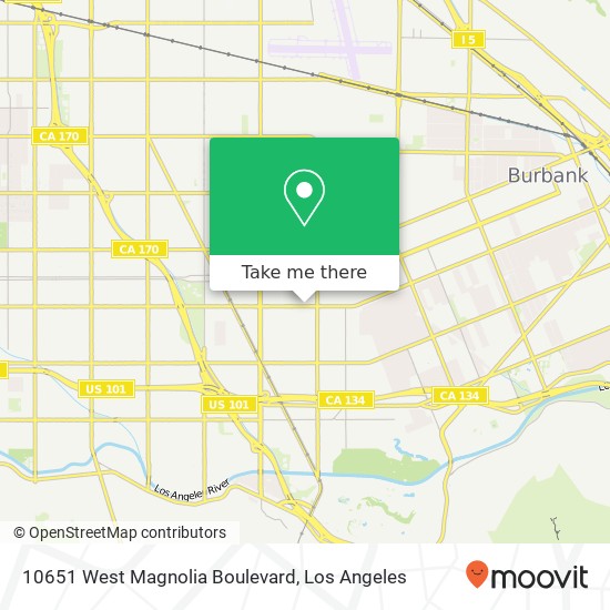 10651 West Magnolia Boulevard map