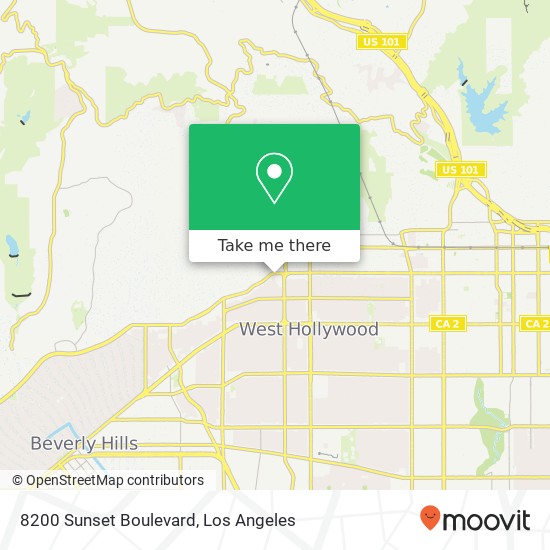 Mapa de 8200 Sunset Boulevard