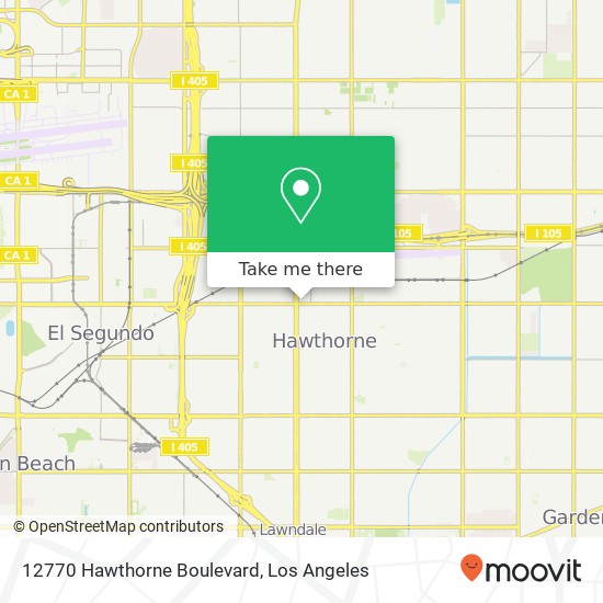 12770 Hawthorne Boulevard map