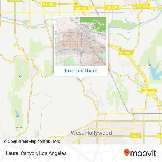 Mapa de Laurel Canyon