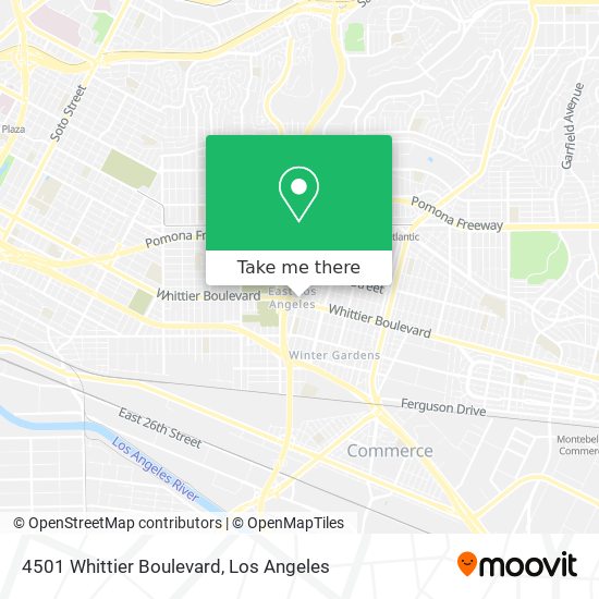 4501 Whittier Boulevard map