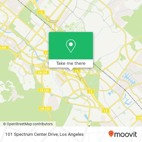 Mapa de 101 Spectrum Center Drive