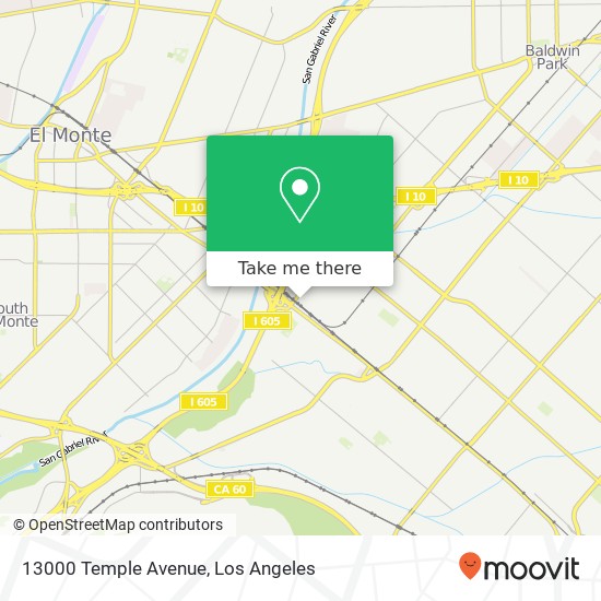 13000 Temple Avenue map