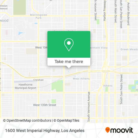 1600 West Imperial Highway map