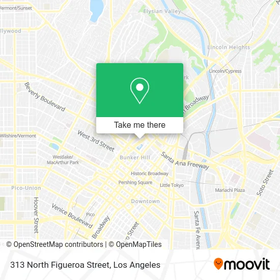 313 North Figueroa Street map
