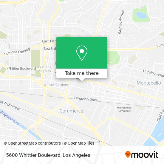 5600 Whittier Boulevard map