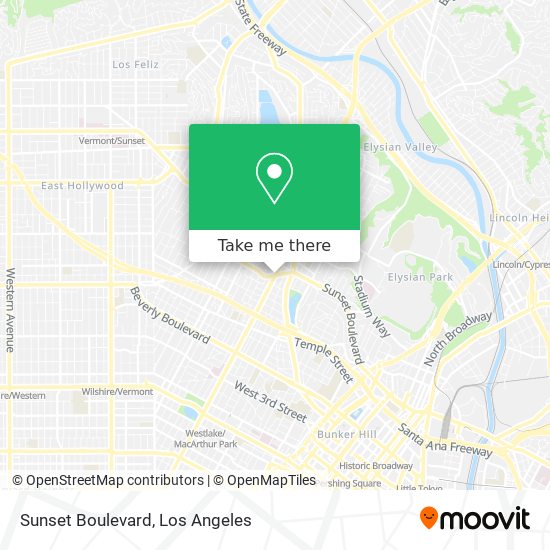 Sunset Boulevard map