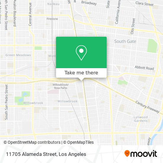 11705 Alameda Street map