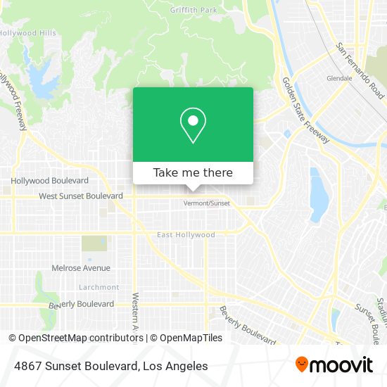 4867 Sunset Boulevard map