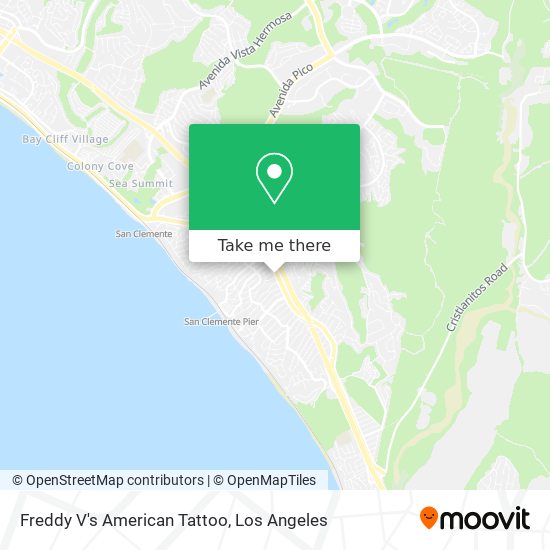 Freddy V's American Tattoo map