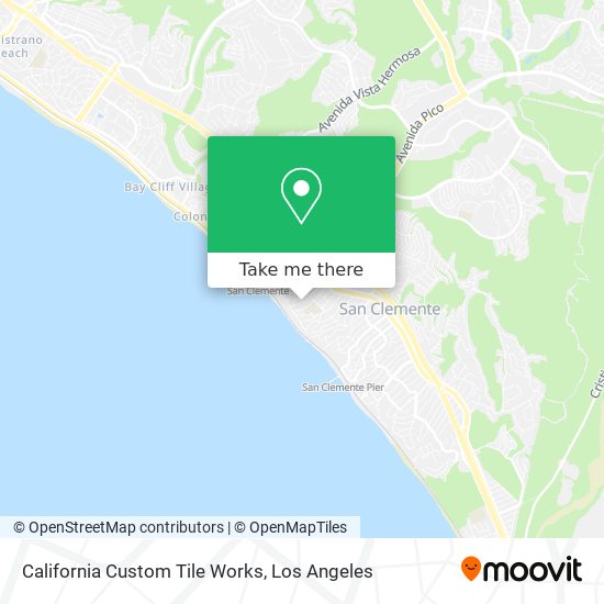 Mapa de California Custom Tile Works