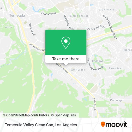 Mapa de Temecula Valley Clean Can