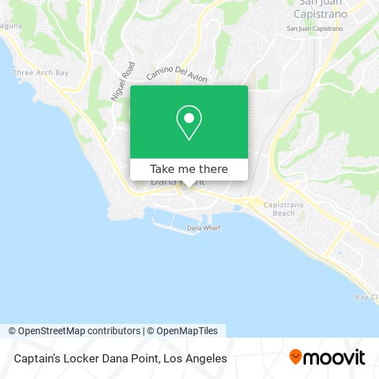 Captain's Locker Dana Point map